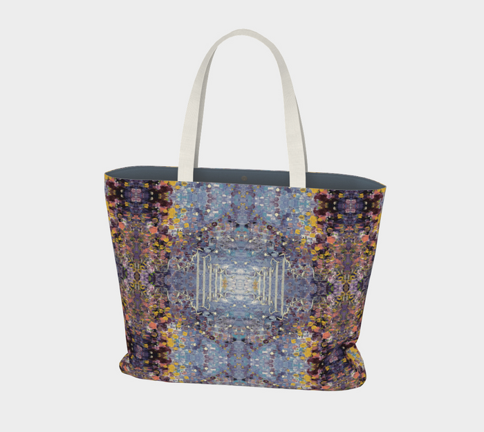"April Showers" Large Market Tote Lined