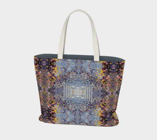 "April Showers" Large Market Tote Lined
