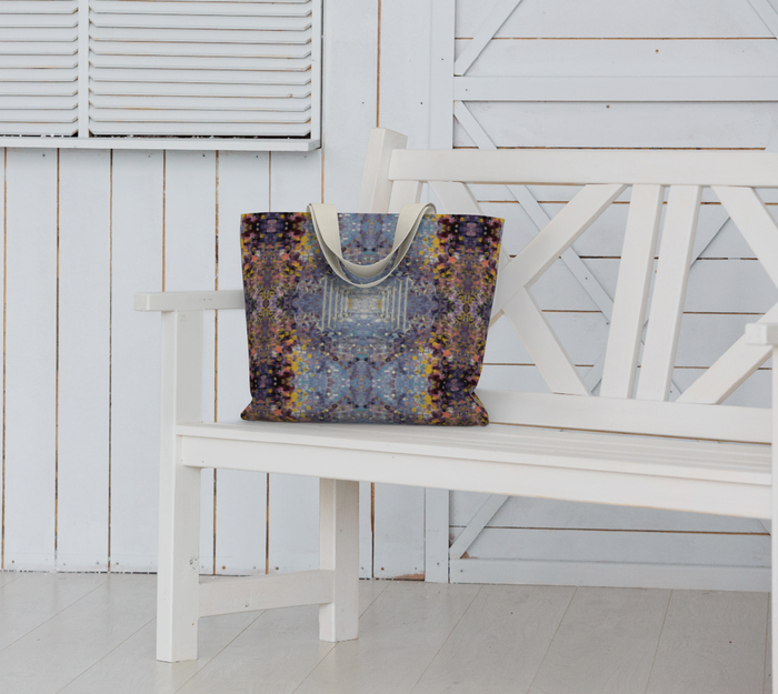 "April Showers" Large Market Tote Lined