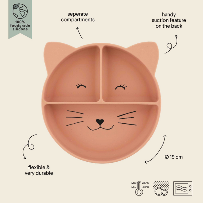 Assiette en silicone | Chat