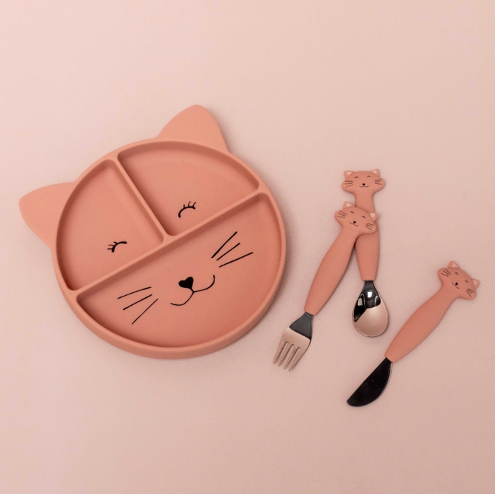 Assiette en silicone | Chat