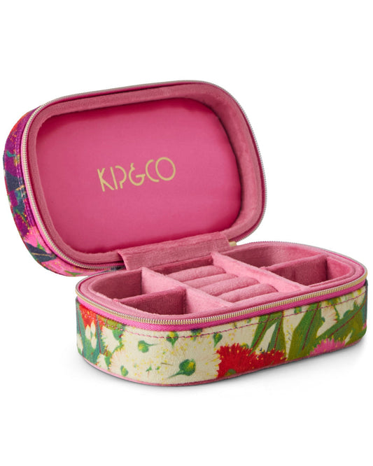 Australian Bush Blossom Travel Velvet Jewellery Box