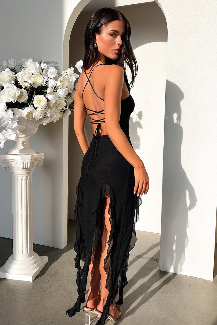 Aziel Midi Dress - Black