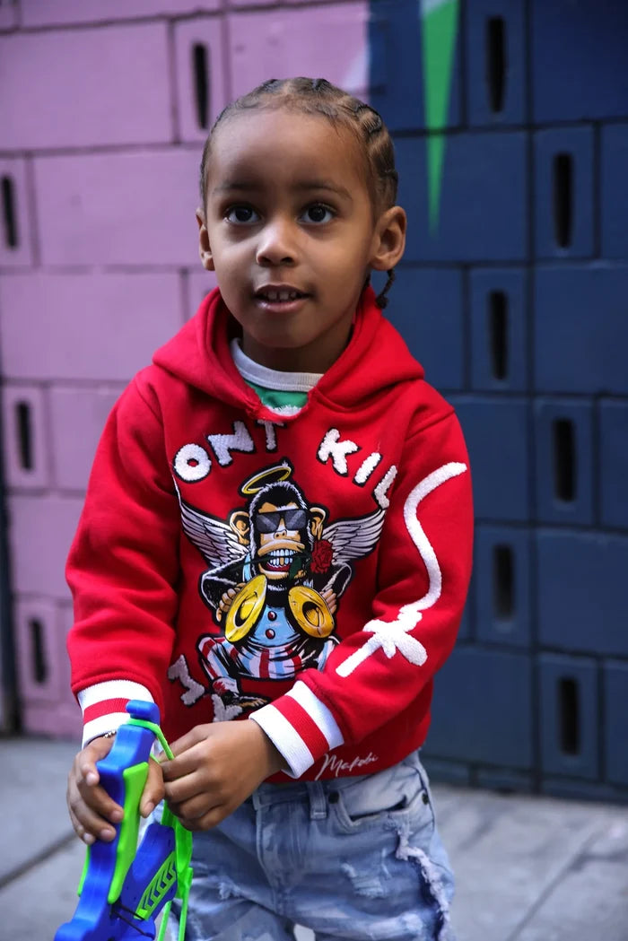 (B) KIDS MAKOBI VIBE HOODIE - M4250 - RED