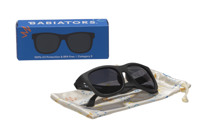 Babiators Jet Black Navigator Sunglasses - Wee Bee Baby Boutique