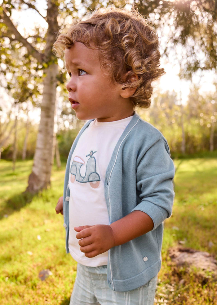 Baby + Boy Cardigan - Jade - Wee Bee Baby Boutique