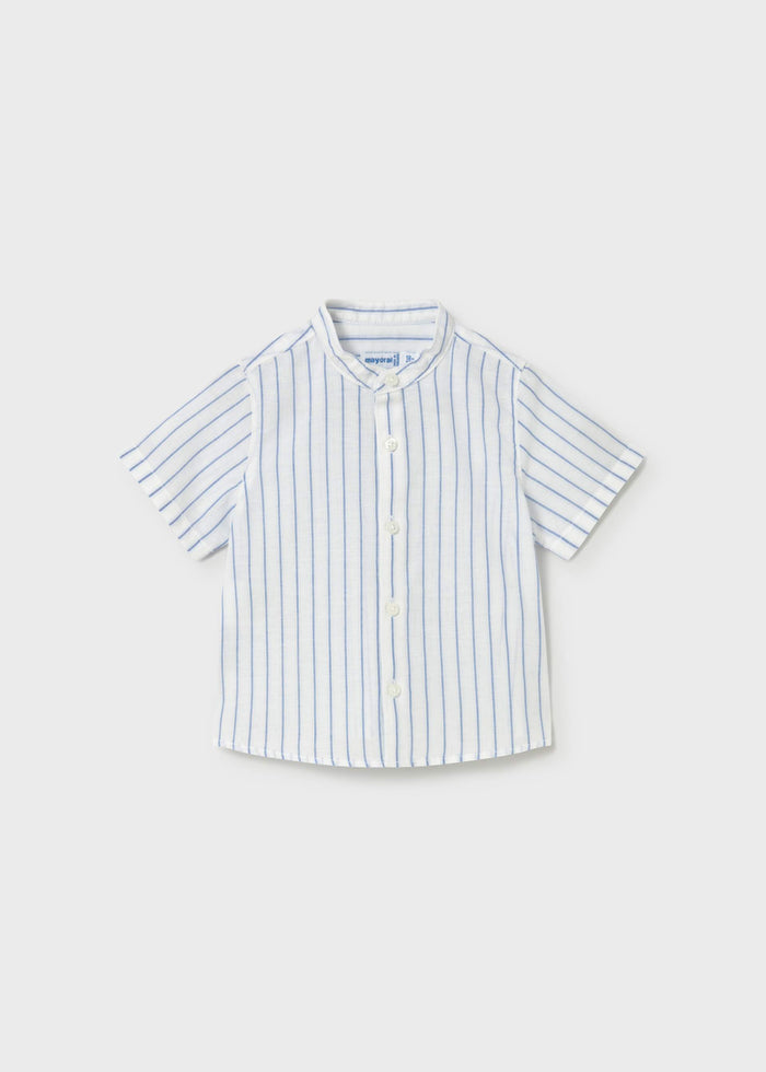 Baby + Boy Linen Shirt - Ocean - Wee Bee Baby Boutique