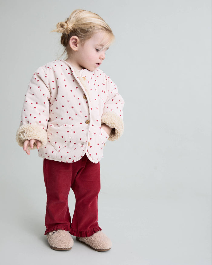 Baby Mini Cuore Jacket Cream Pink