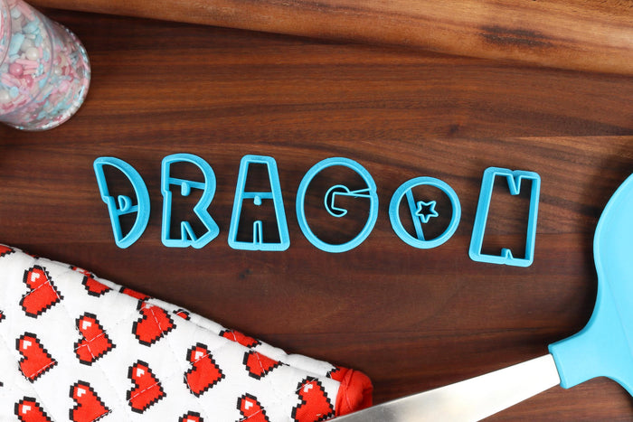 Balls of The Dragon FONT Cookie Cutters - Flying Cloud Anime Letters - Fondant Letters, Letters for Cake decorating - Fighting Anime