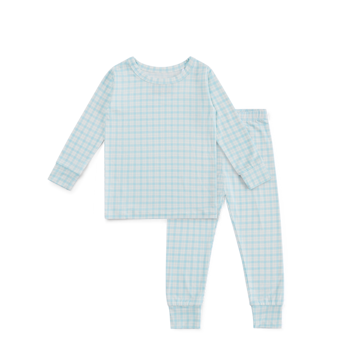 Bamboo Toddler Pajama Set - Coastal Check