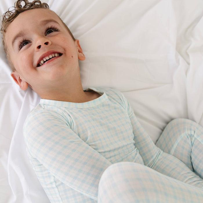 Bamboo Toddler Pajama Set - Coastal Check