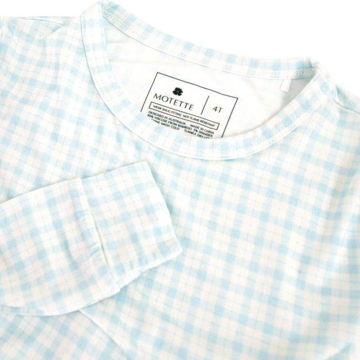Bamboo Toddler Pajama Set - Coastal Check