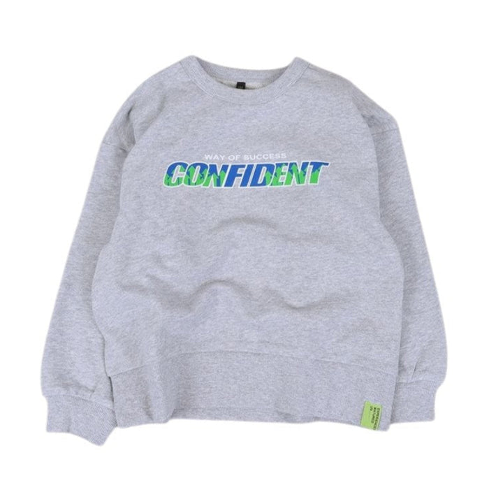 Basic Print Sweatshirt Grey Heather