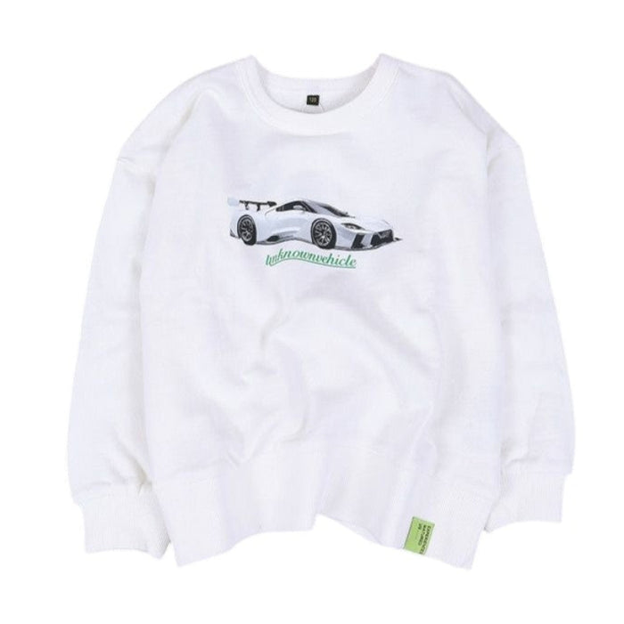 Basic Print Sweatshirt Off White Print