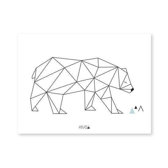Bear Geometric Poster
