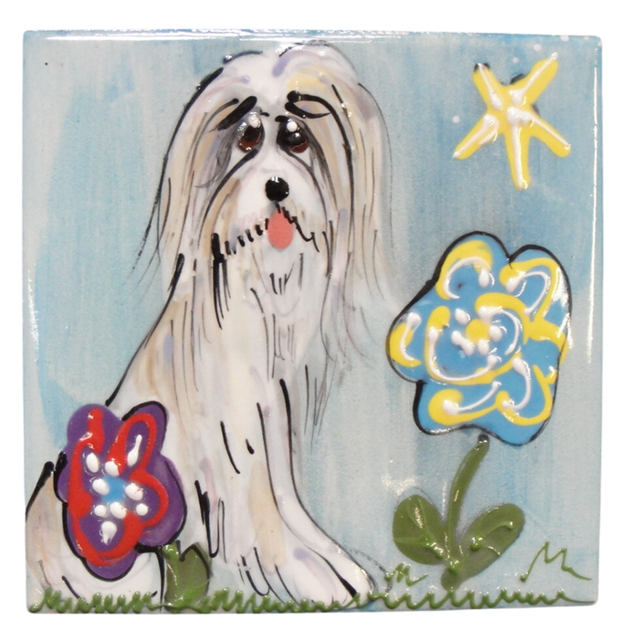 Bearded Collie 6x6 Tile