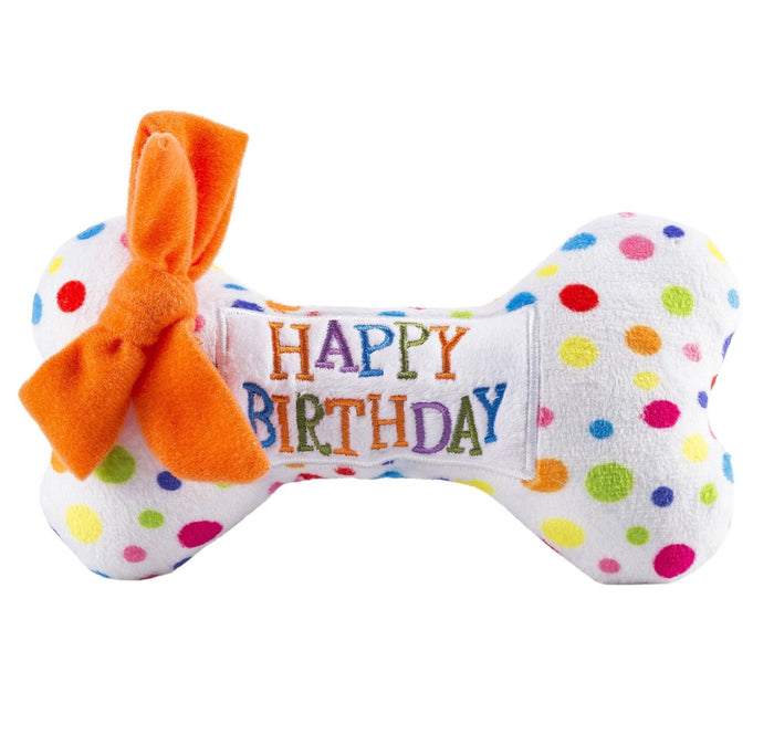 Birthday Dog Pink Cake with Bone (two toys)