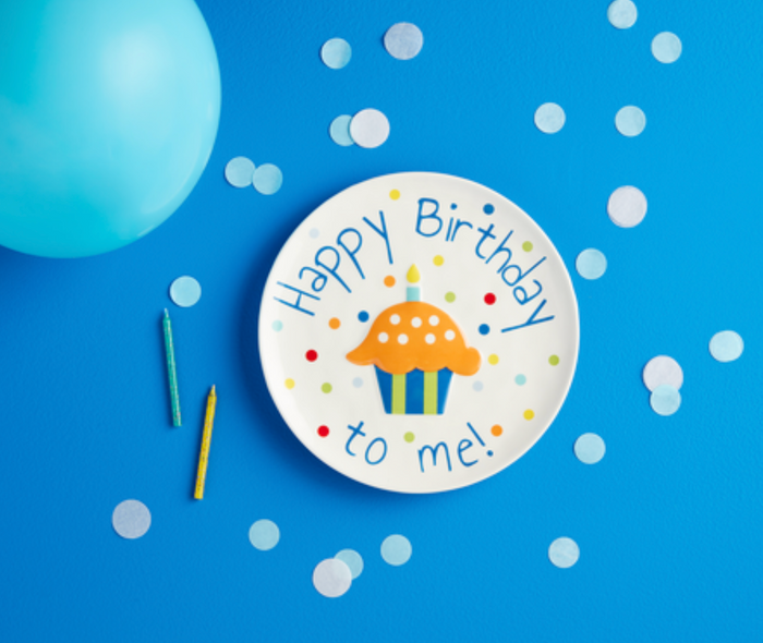 BIRTHDAY SINGING PLATE- Pink or Blue - Pine & Moss