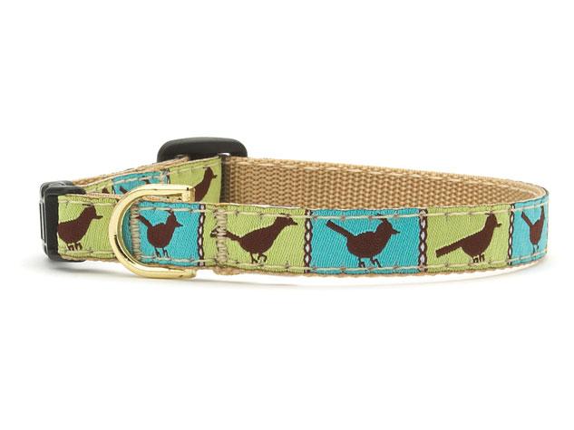 Blue and Green Songbird Cat Collar