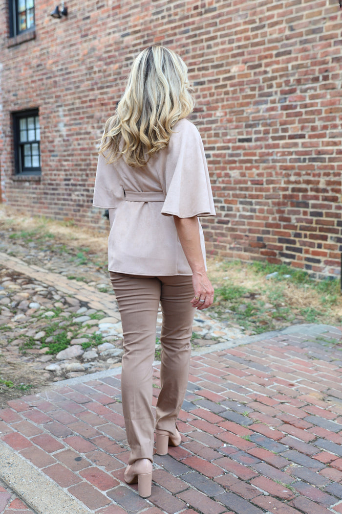 Boho Cape Jacket - Taupe
