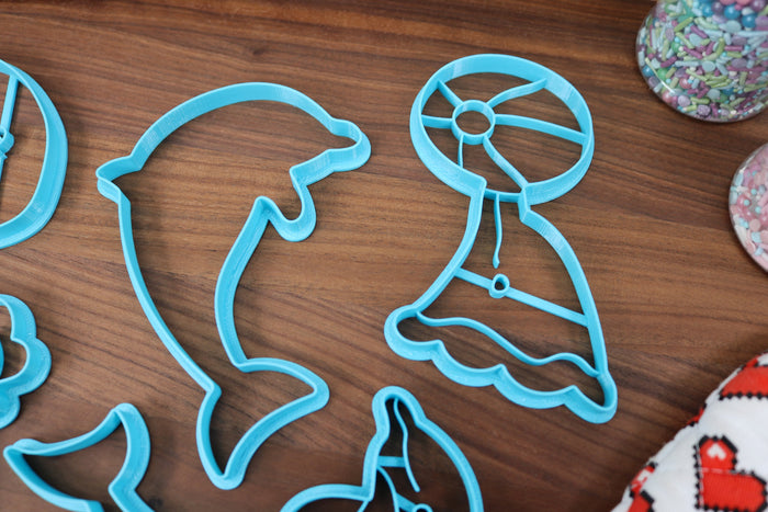 Bottlenose Dolphins Cookie Cutters - Bottlenose Dancing, Bottlenose Face, Bottlenose Outline, Dolphin with Ball, Detailed Bottlenose Cutter