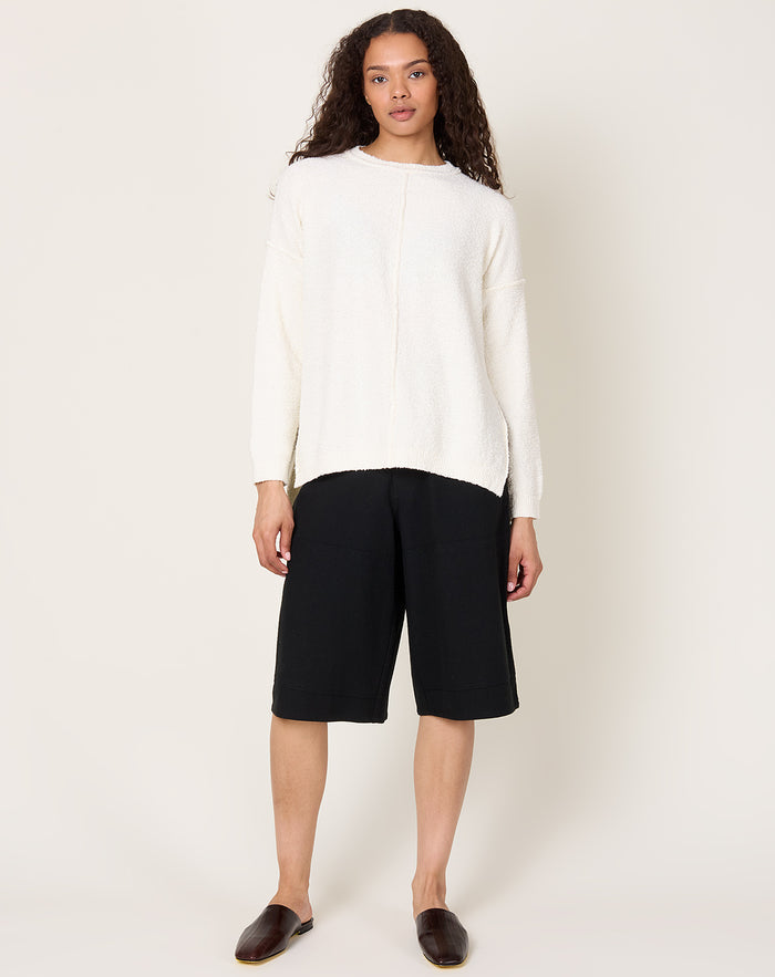 Lauren Manoogian Boucle Crewneck in White