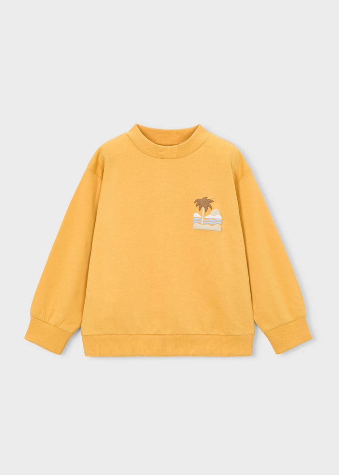 Boy Beach Sweatshirt - Peach - Wee Bee Baby Boutique