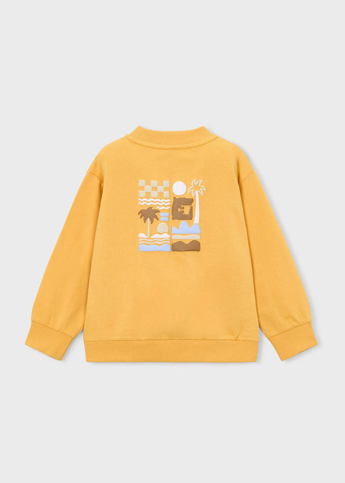 Boy Beach Sweatshirt - Peach - Wee Bee Baby Boutique