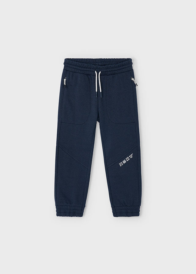 Boy Fleece Joggers - Navy - Wee Bee Baby Boutique
