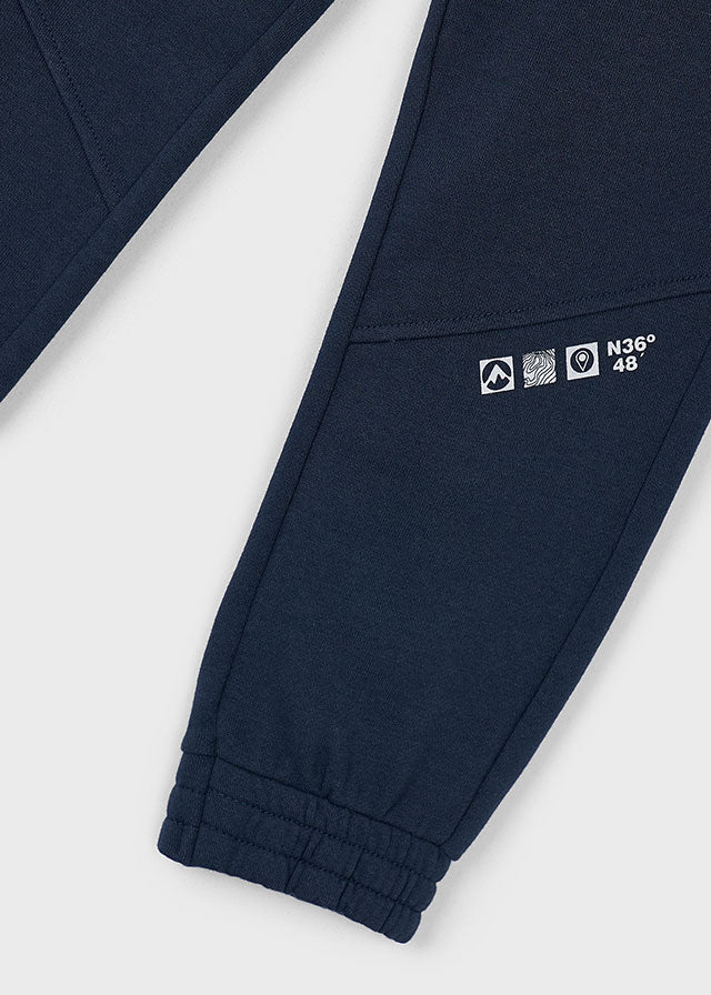 Boy Fleece Joggers - Navy - Wee Bee Baby Boutique