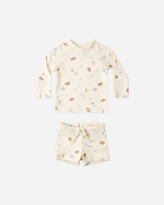 Boys Rashguard Set || Aquatic - Wee Bee Baby Boutique