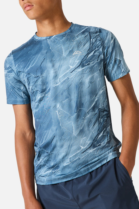 Boys Slate Tee - Storm Blue/Washed Indigo