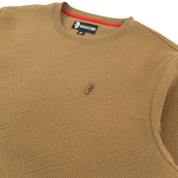 B&T MAKOBI BEANCHI CREWNICK SHIRT - M4390B - MOCHA