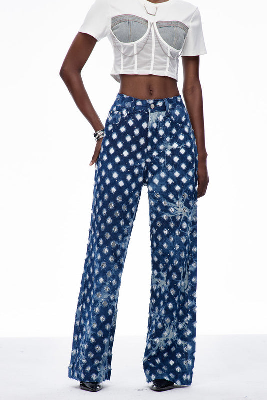 Caoilfhionn Cutout Lace Jeans