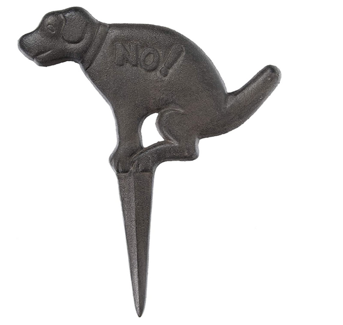 Cast Iron "No" Dog Stake - Pine & Moss