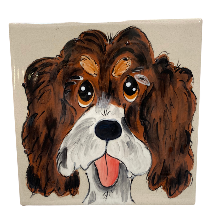 Cavadoodle Portrait Tile