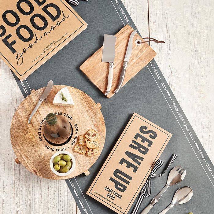 Charcuterie Paper Runner- Good Food, Good Mood, Good Friends - Pine & Moss