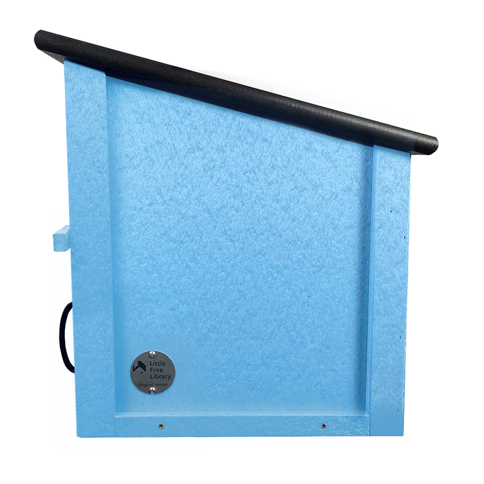 Composite One Story Light Blue Little Free Library