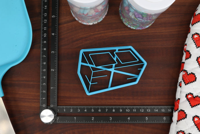 Construction Materials Cookie Cutters, Set 1 - Bag of Cement, Cinderblock, Picket Fence, Plank of Wood, Red Brick - Constructing Necessities
