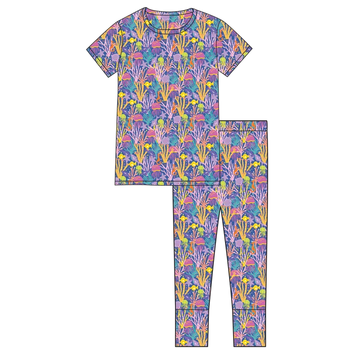 CoraLynn Sea Life Bamboo 2-Piece Short Sleeve Set