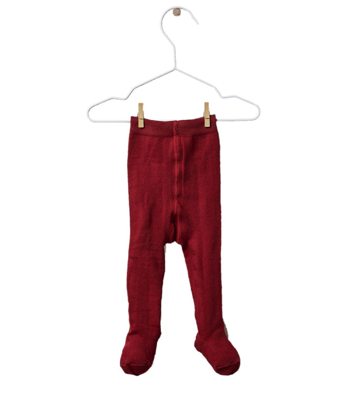 Cotton Baby Tights Red Mouliné