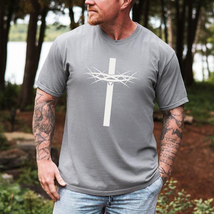 Crown of Thorns Cross Christian Graphic T-Shirt