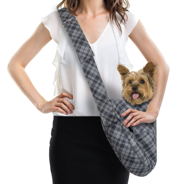 Cuddle Carrier Scotty Charcoal Plaid