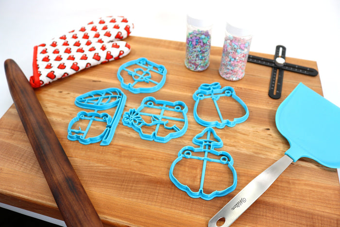 Cute Frogs Cookie Cutters - Flower Frog, Heart Frog, Umbrella Frog - Gift for Frog Lovers