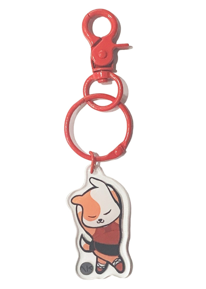 AK Dancewear Dolly keychain in red.