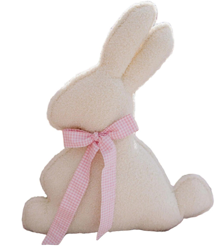 Easter Bunny Pillow Pink Bow