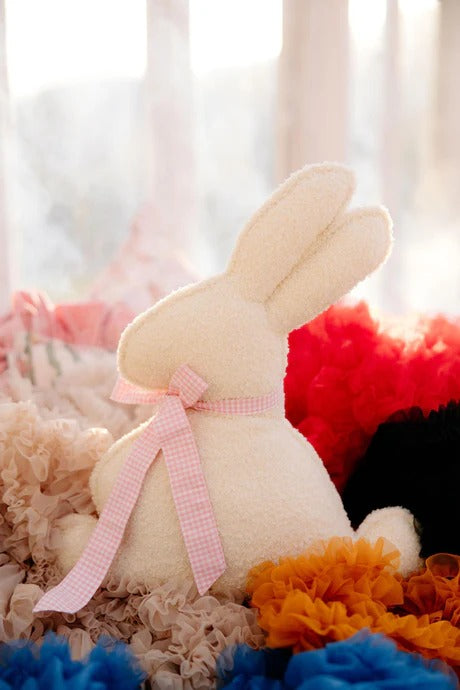 Easter Bunny Pillow Pink Bow