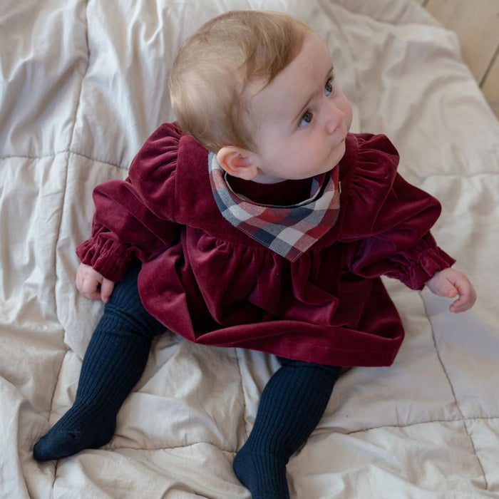 Eden Bib Pack of 2 Red Blue Check