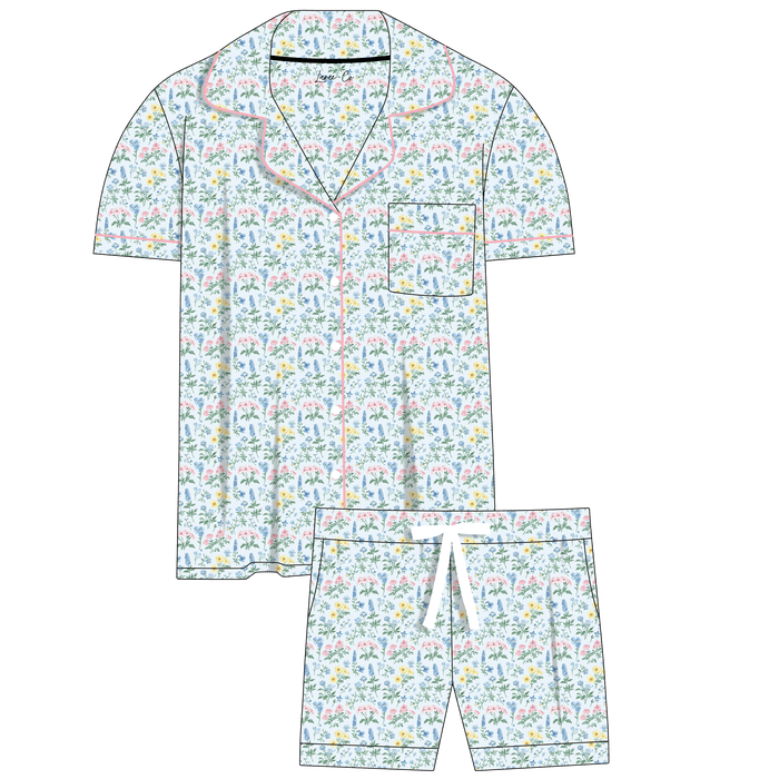 Edyn Floral Bamboo Women's Luxe Lounge Short Set