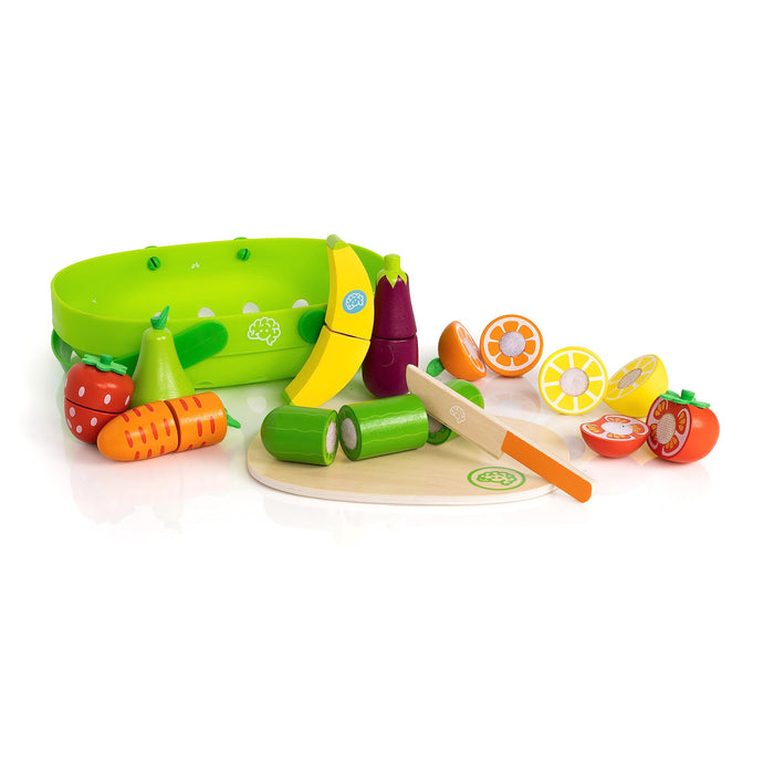 Fat Brain Toys Pretendables Fruit & Veggie Basket - Wee Bee Baby Boutique